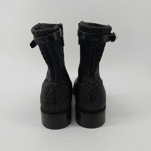 Cole Haan Womens Size 9 Leather Boots Black W12055 Stretch Buckle main image 9